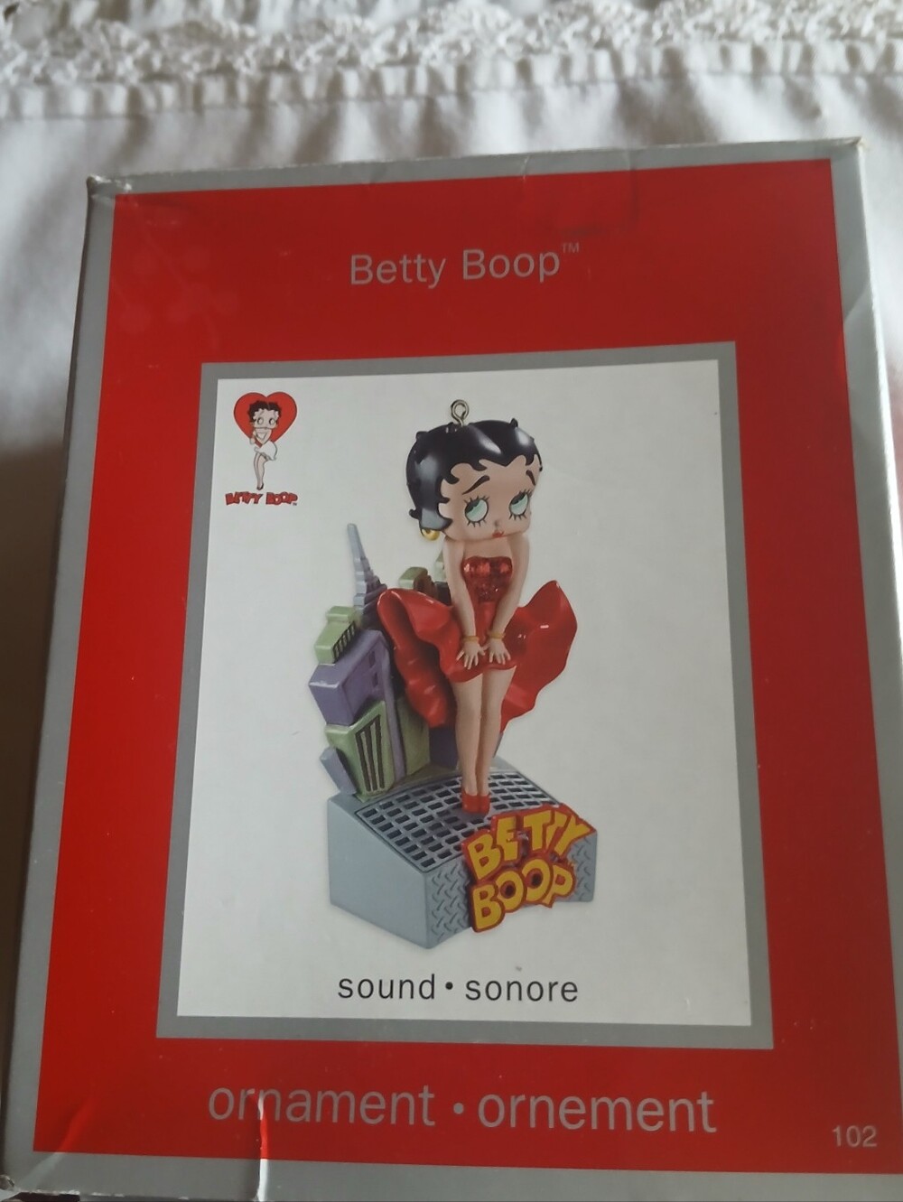 2010 Betty Boop Talking Ornament Heirloom Collection w/ Box Tested Works